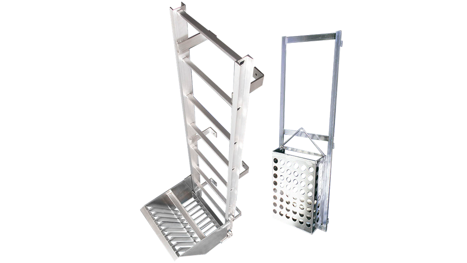Halliday Integrated Ladder with a Debris basket